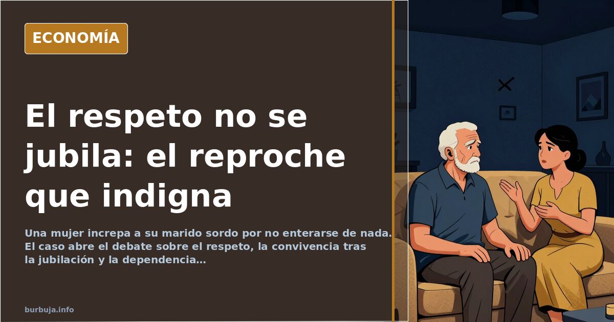 El reproche a un marido sordo abre el debate sobre el respeto en la vejez
