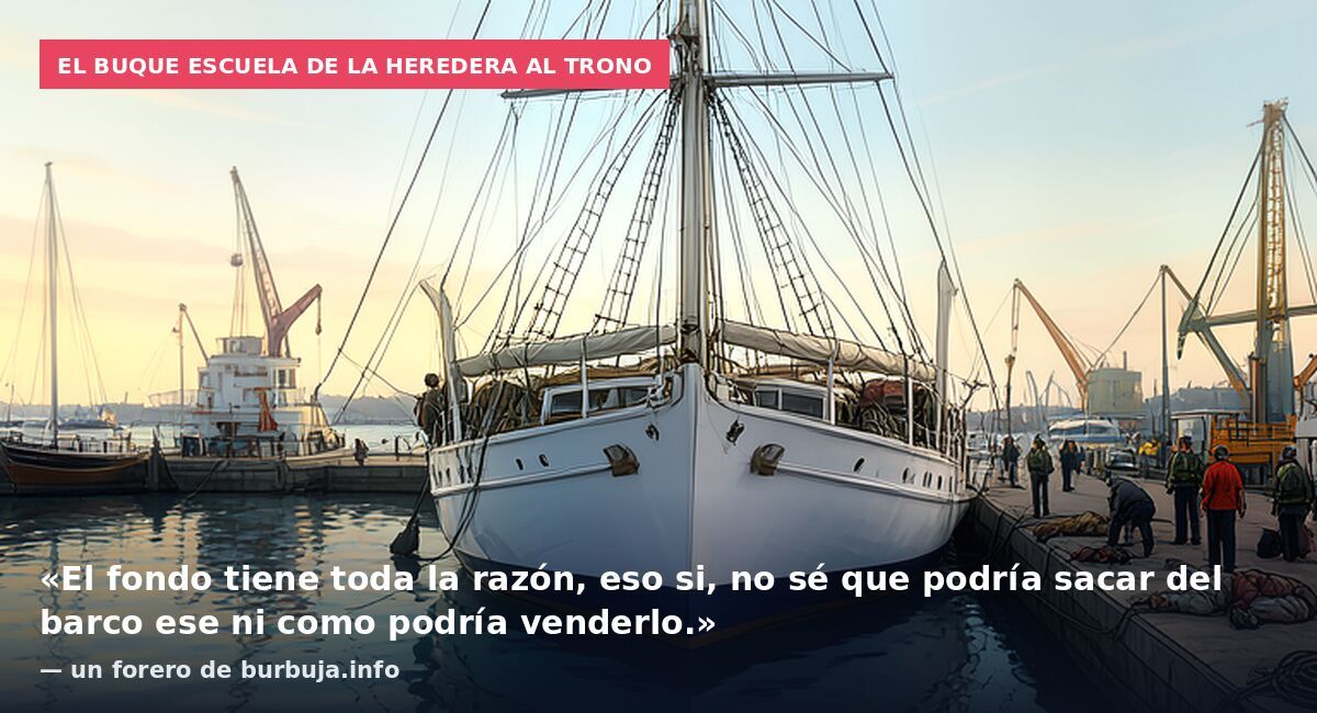 El buque escuela de la heredera al trono: «El fondo tiene toda la razón, eso si, no sé que podría sacar del barco ese ni como podría venderlo.» — un forero de burbuja.info