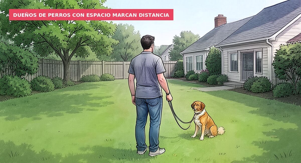 Dueños de perros con espacio marcan distancia