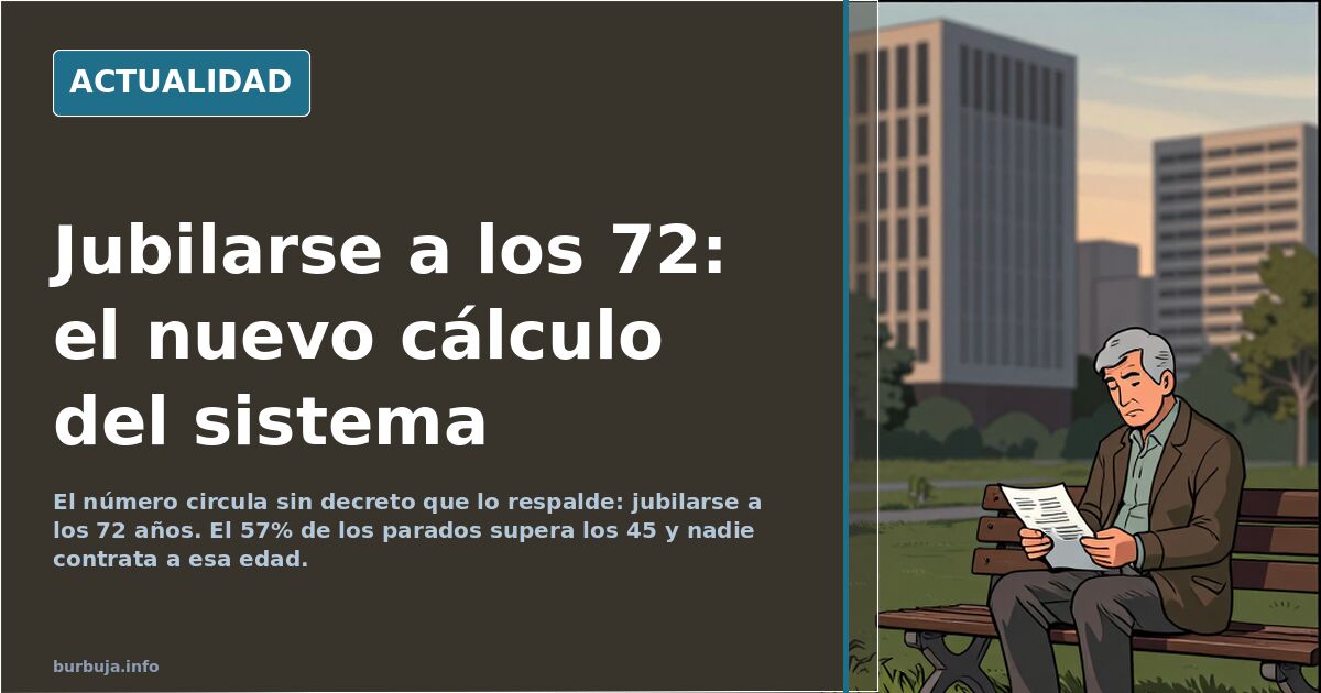 Jubilación a los 72 años: el cálculo que ya se baraja