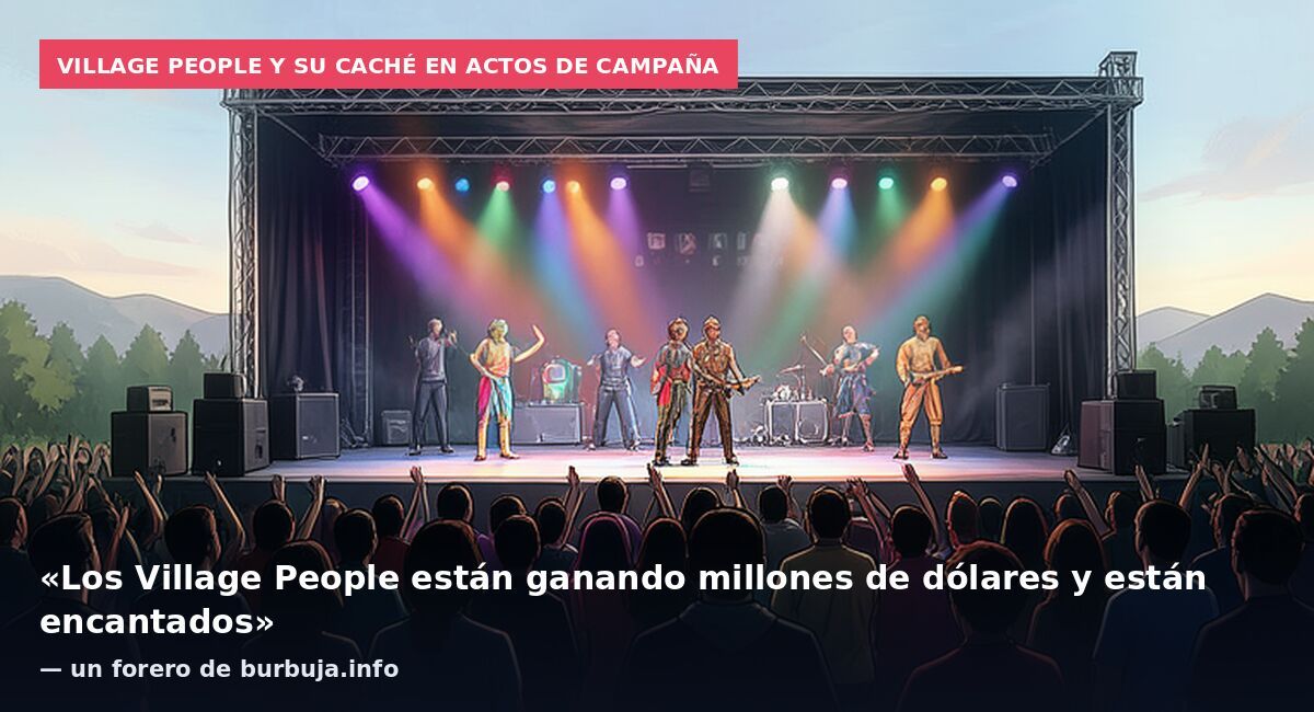Village People y su caché en actos de campaña: «Los Village People están ganando millones de dólares y están encantados» — un forero de burbuja.info