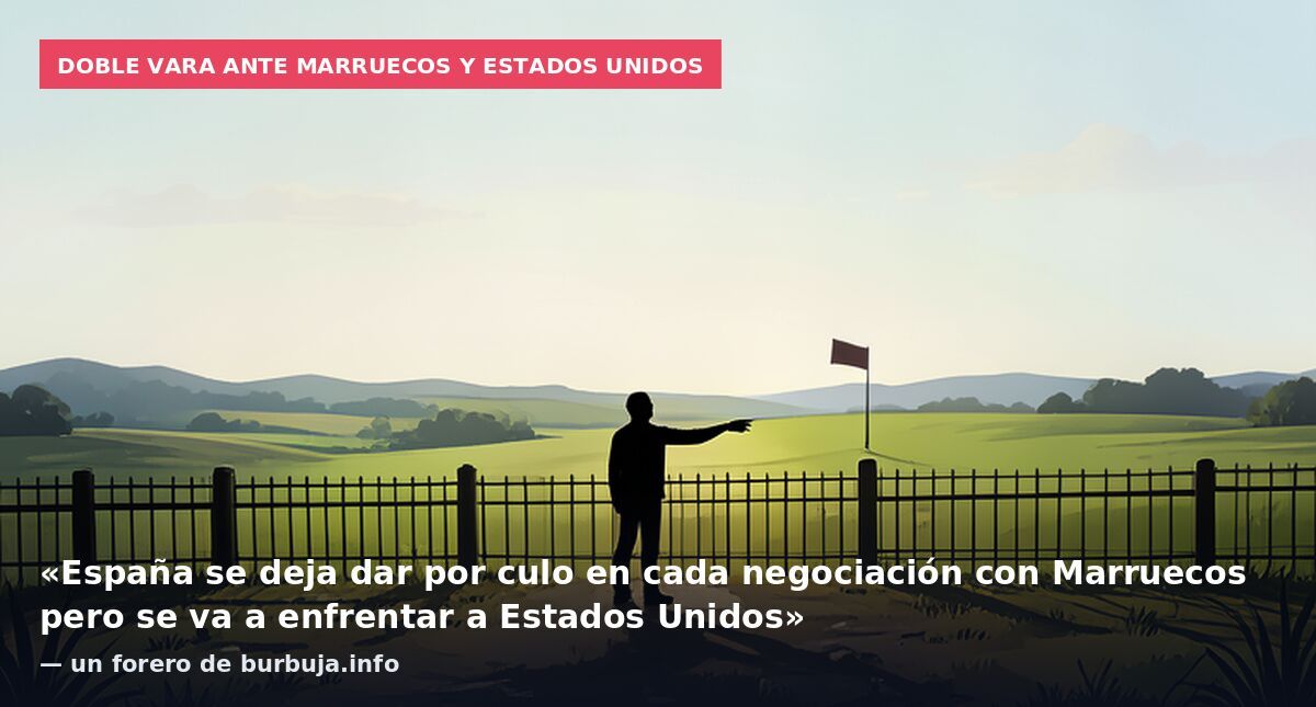 Doble vara ante Marruecos y Estados Unidos: «España se deja dar por culo en cada negociación con Marruecos pero se va a enfrentar a Estados Unidos» — un forero de burbuja.info