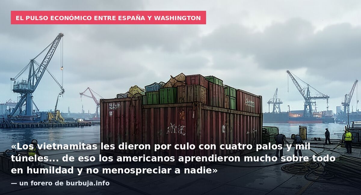 El pulso económico entre España y Washington: «Los vietnamitas les dieron por culo con cuatro palos y mil túneles... de eso los americanos aprendieron mucho sobre todo en humildad y no menospreciar a nadie» — un forero de burbuja.info