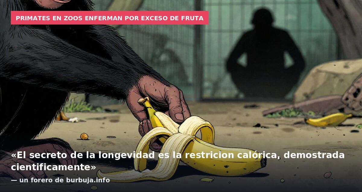 Primates en zoos enferman por exceso de fruta: «El secreto de la longevidad es la restricion calórica, demostrada cientificamente» — un forero de burbuja.info