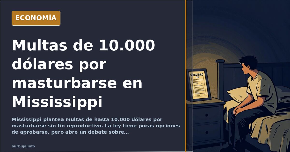 Mississippi plantea multar con hasta 10.000 dólares la masturbación