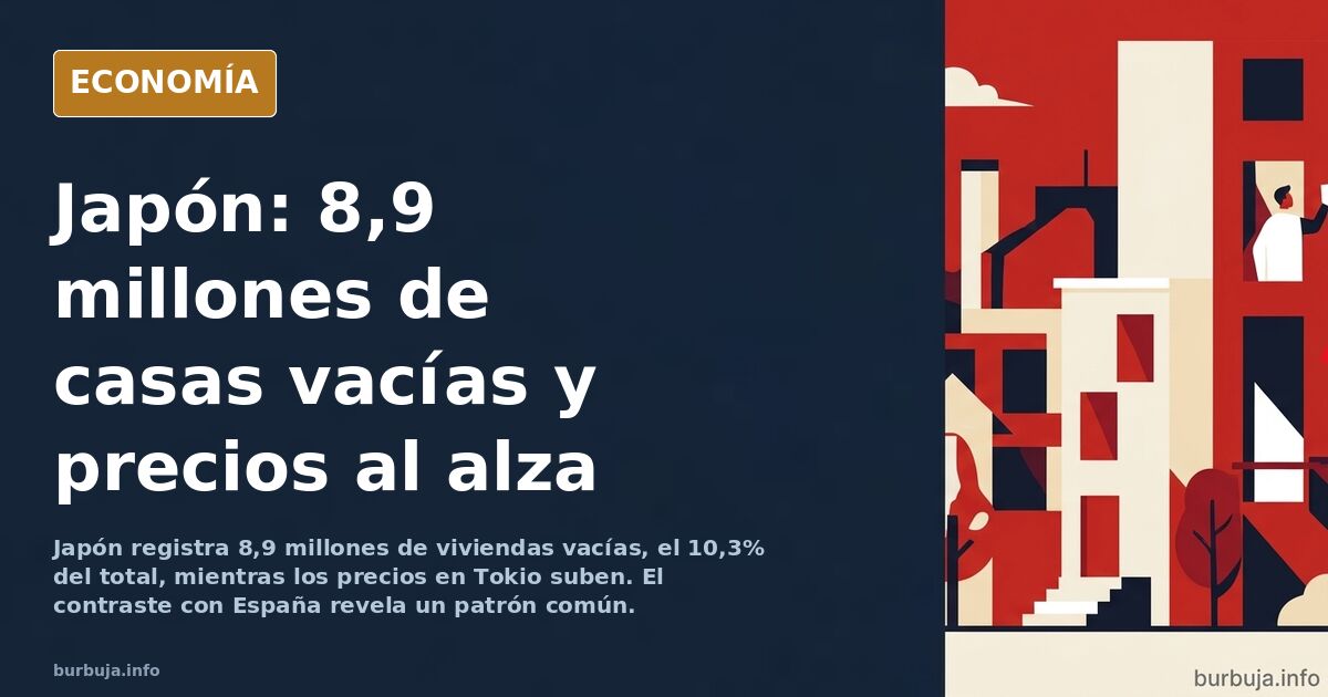 Casas vacías en Japón: viviendas abandonadas en un barrio residencial japonés con carteles de venta
