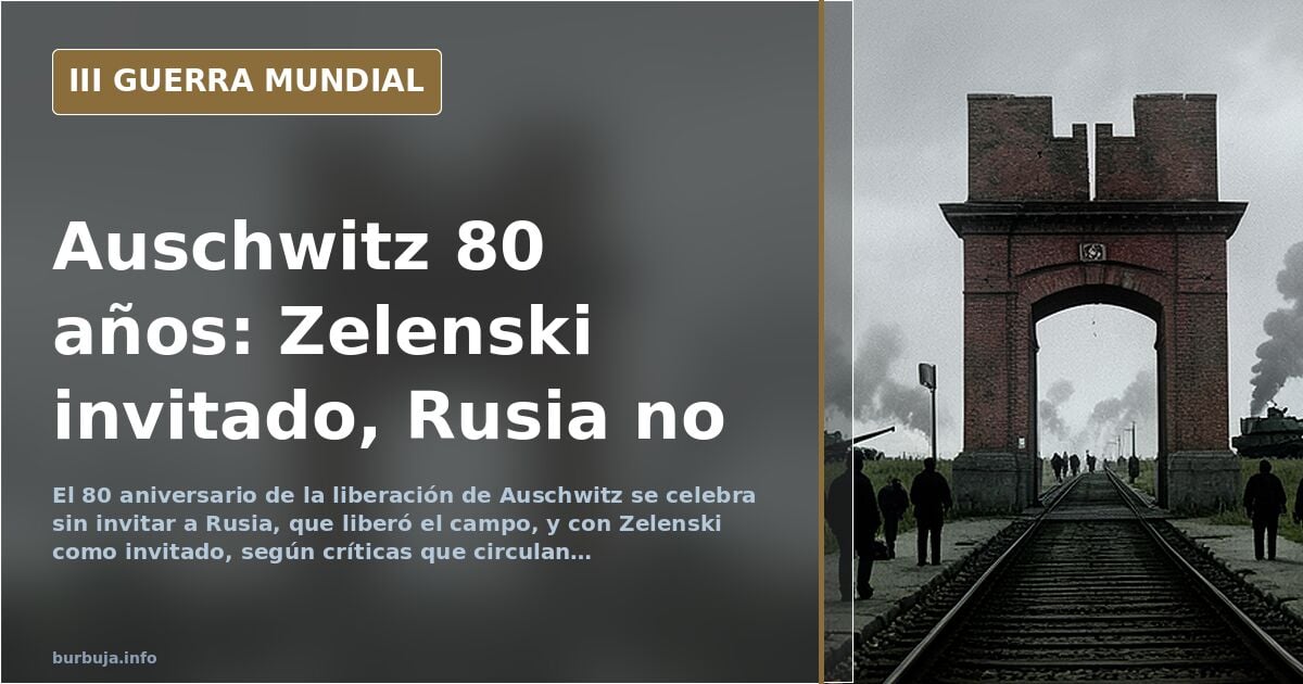 Auschwitz 80th: Zelensky Invited, Russia Excluded