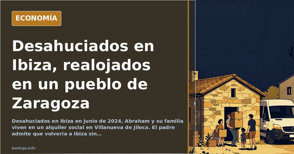 El desahucio que acabó en un pueblo de Zaragoza: alquiler social y ganas de volver a Ibiza