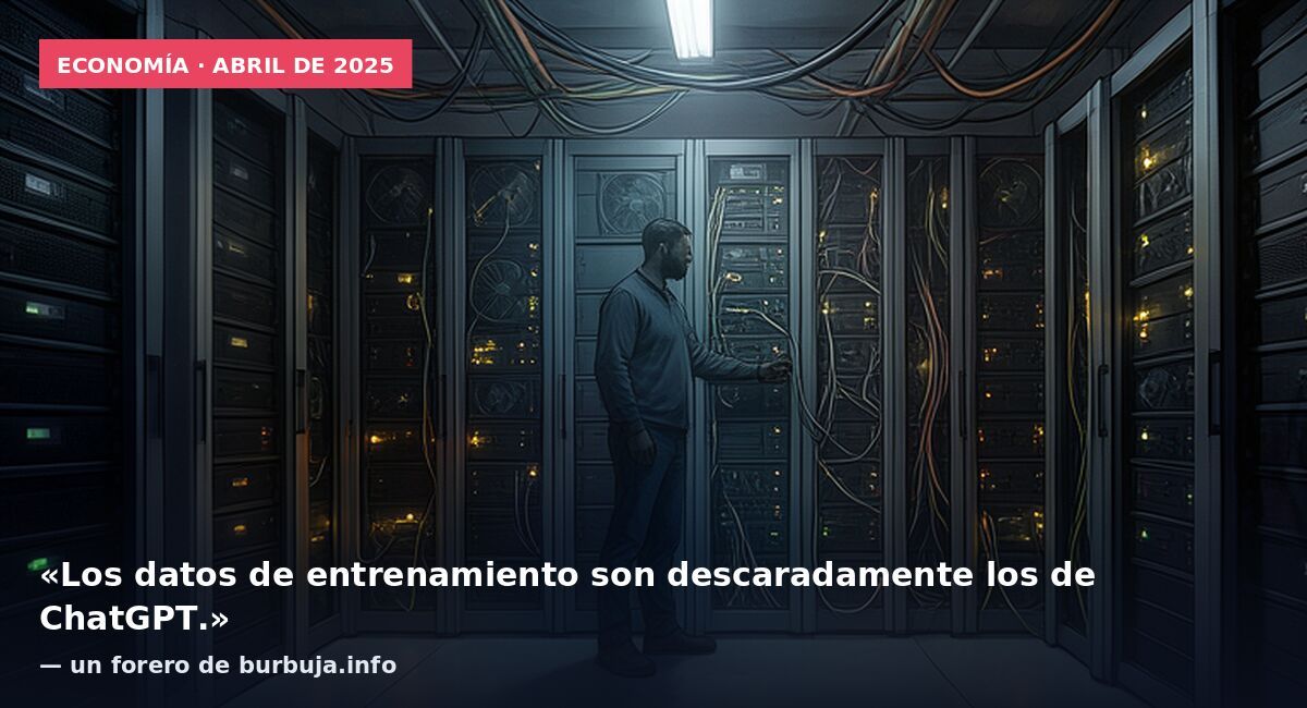 Economía · abril de 2025: «Los datos de entrenamiento son descaradamente los de ChatGPT.» — un forero de burbuja.info