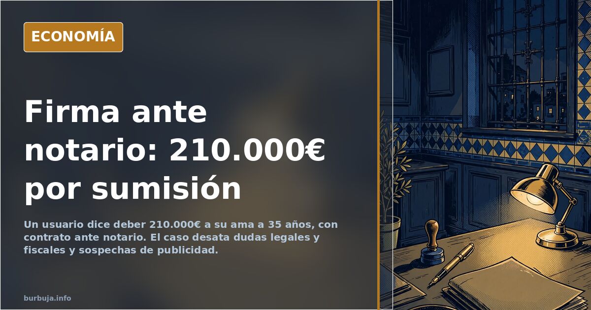 Un contrato de 210.000€ y 35 años: la deuda como sumisión