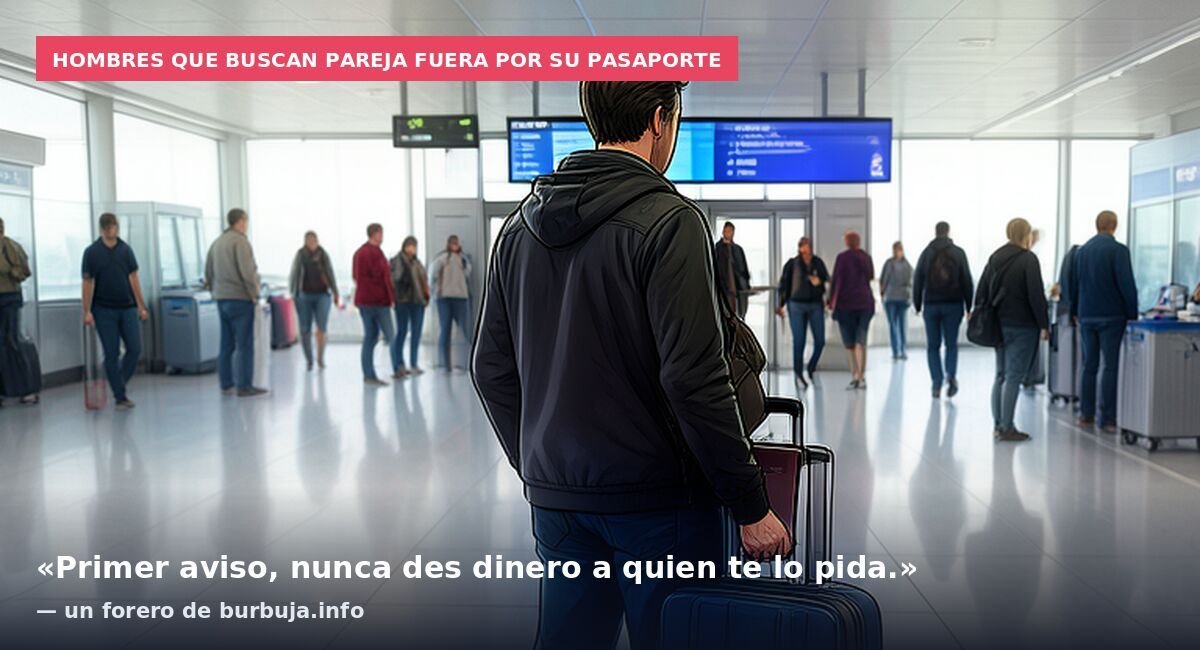 Hombres que buscan pareja fuera por su pasaporte: «Primer aviso, nunca des dinero a quien te lo pida.» — un forero de burbuja.info