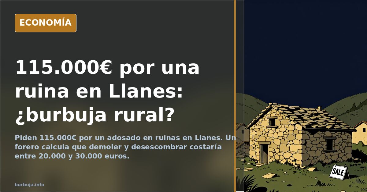 Adosado en ruinas en Llanes por 115.000 euros: el precio que indigna