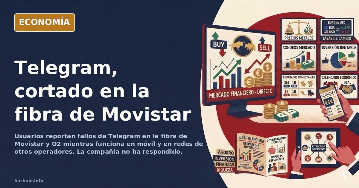 Telegram falla en la fibra de Movistar y O2 en algunas zonas