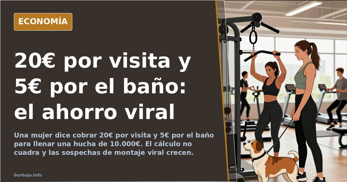 Hucha de cerámica sobre una mesa con billetes de veinte euros y una taza de café, símbolo del cobro por visitas
