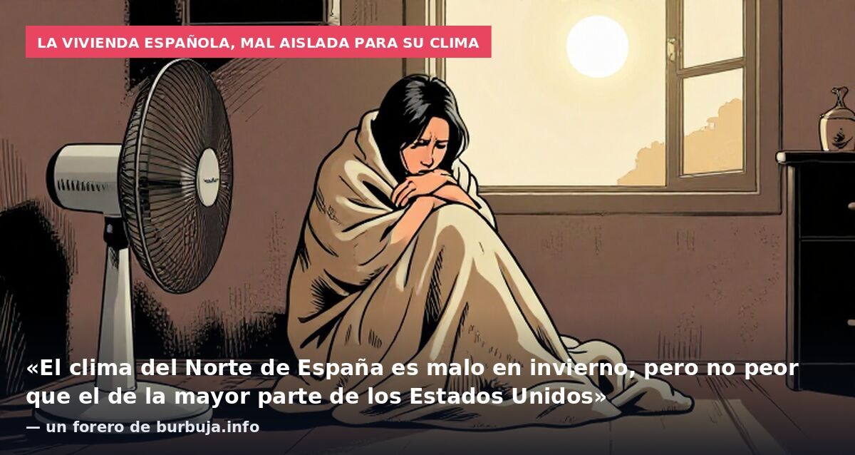 La vivienda española, mal aislada para su clima: «El clima del Norte de España es malo en invierno, pero no peor que el de la mayor parte de los Estados Unidos» — un forero de burbuja.info