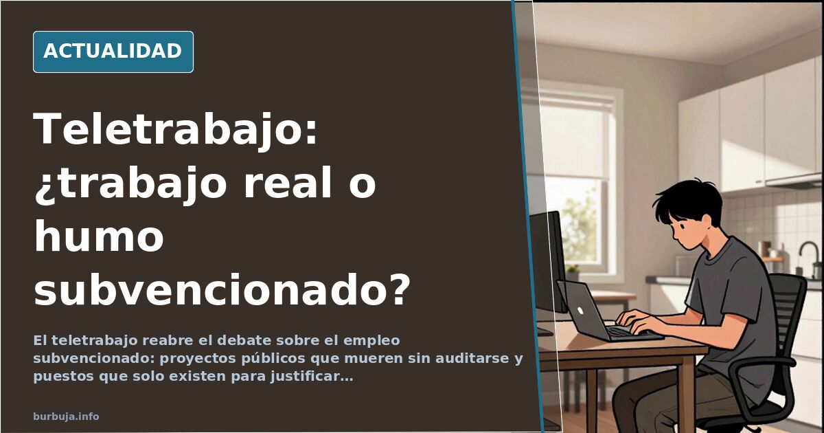 El teletrabajo reabre el debate sobre el empleo subvencionado