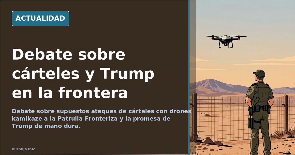 Drones kamikaze y explosivos en la frontera entre México y Estados Unidos, con agentes de la Patrulla Fronteriza en alerta