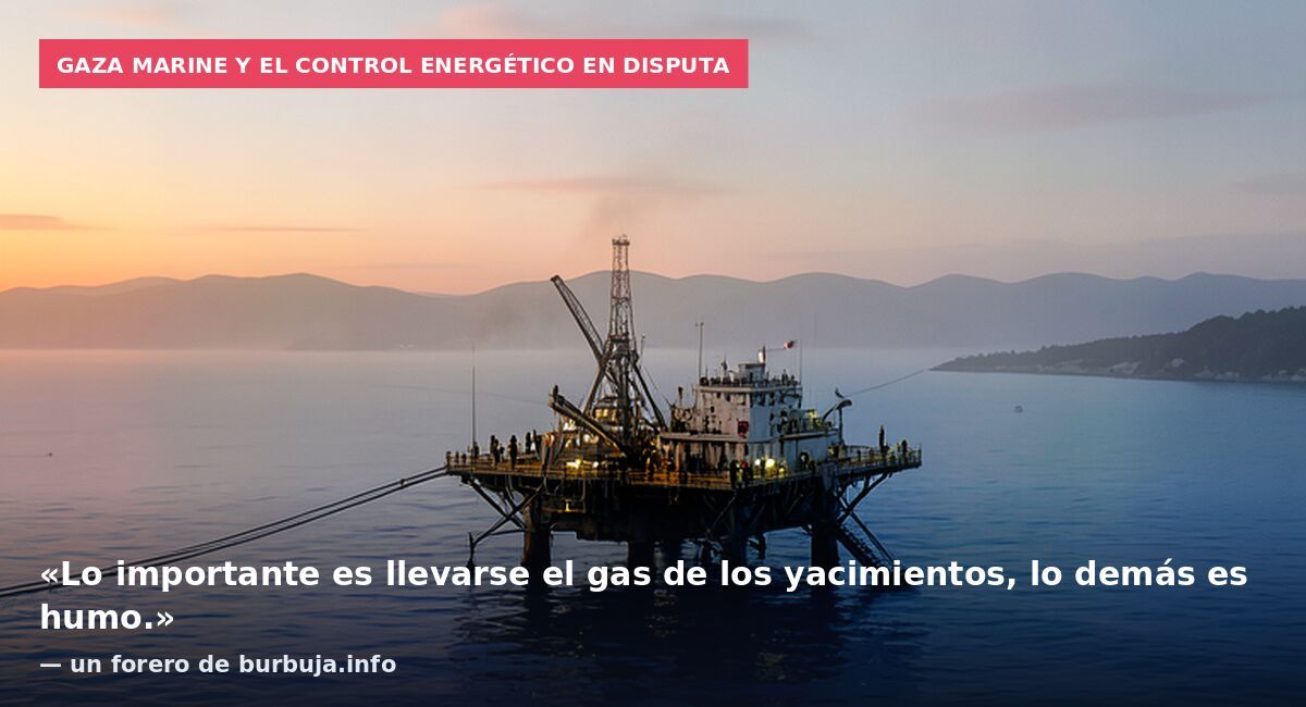 Gaza Marine y el control energético en disputa: «Lo importante es llevarse el gas de los yacimientos, lo demás es humo.» — un forero de burbuja.info
