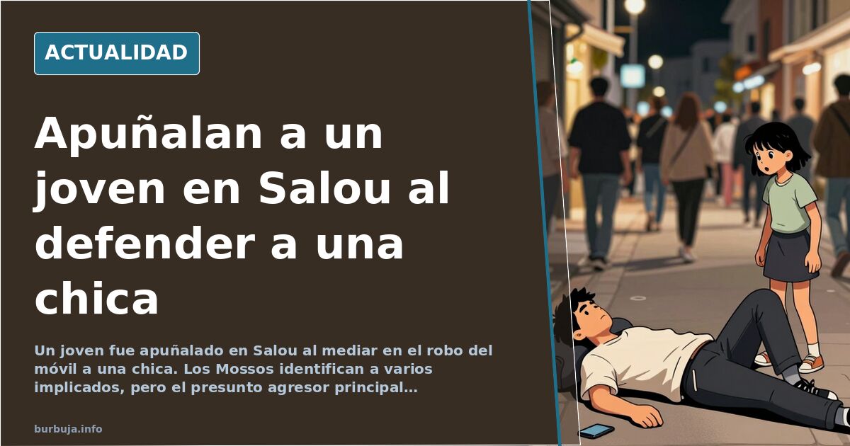 Apuñalan a un joven en Salou al defender a una chica de un robo