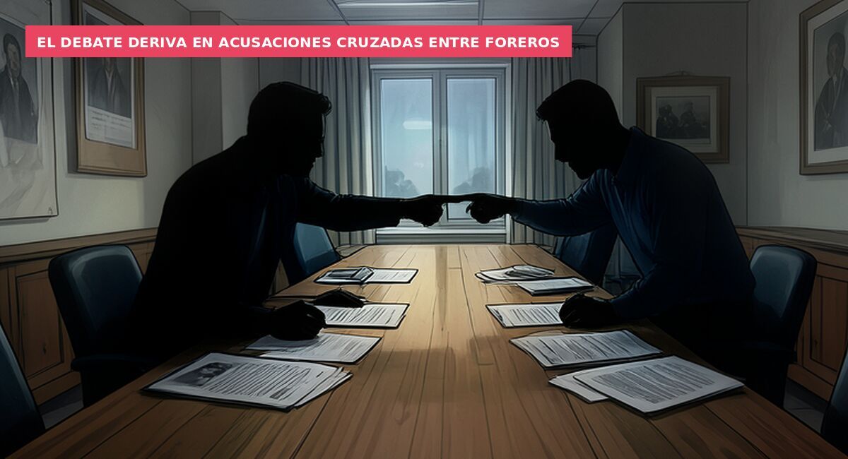 El debate deriva en acusaciones cruzadas entre foreros