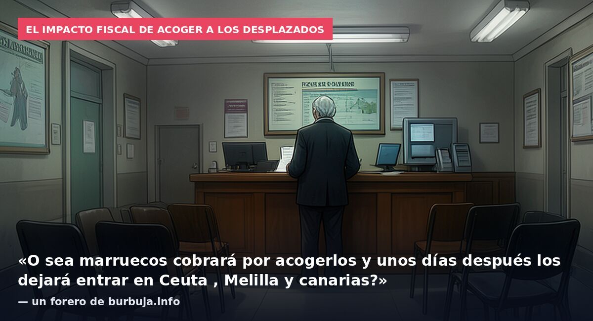 El impacto fiscal de acoger a los desplazados: «O sea marruecos cobrará por acogerlos y unos días después los dejará entrar en Ceuta , Melilla y canarias?» — un forero de burbuja.info