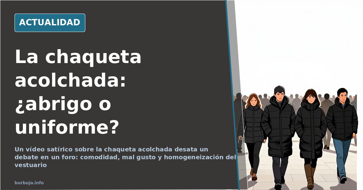 Personas con chaquetas acolchadas caminando por una calle urbana en invierno, imagen ilustrativa del debate sobre moda y abri