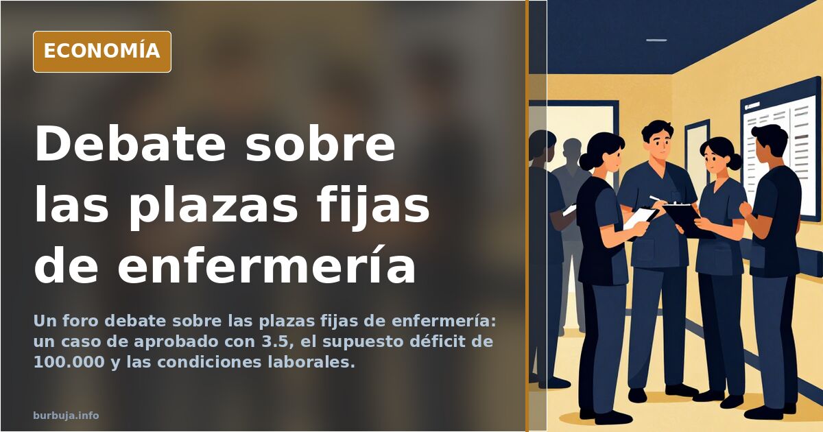 Debate sobre las plazas fijas de enfermería tras la última ope