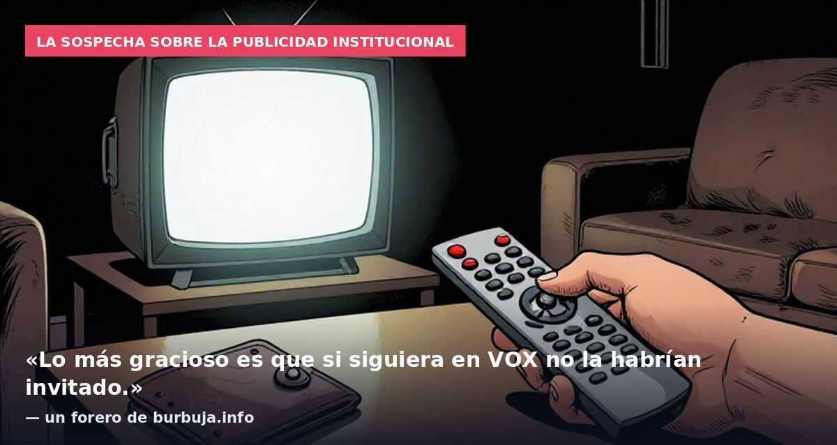 La sospecha sobre la publicidad institucional: «Lo más gracioso es que si siguiera en VOX no la habrían invitado.» — un forero de burbuja.info