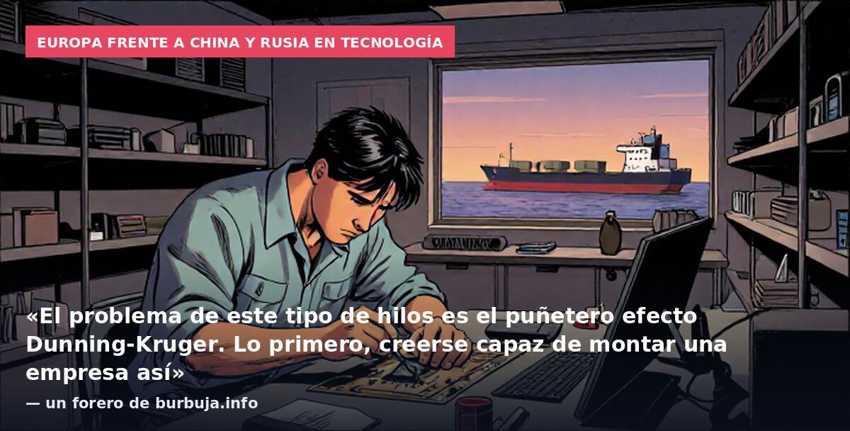 Europa frente a China y Rusia en tecnología: «El problema de este tipo de hilos es el puñetero efecto Dunning-Kruger. Lo primero, creerse capaz de montar una empresa así» — un forero de burbuja.info