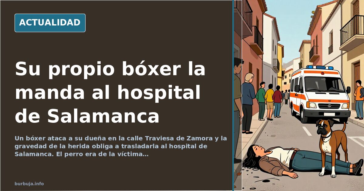 Un bóxer ataca a su dueña en Zamora y la trasladan a Salamanca