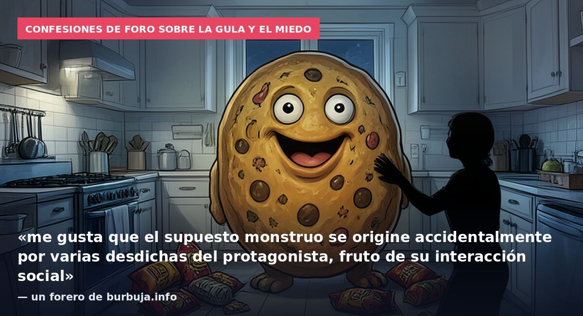 Confesiones de foro sobre la gula y el miedo: «me gusta que el supuesto monstruo se origine accidentalmente por varias desdichas del protagonista, fruto de su interacción social» — un forero de burbuja.info