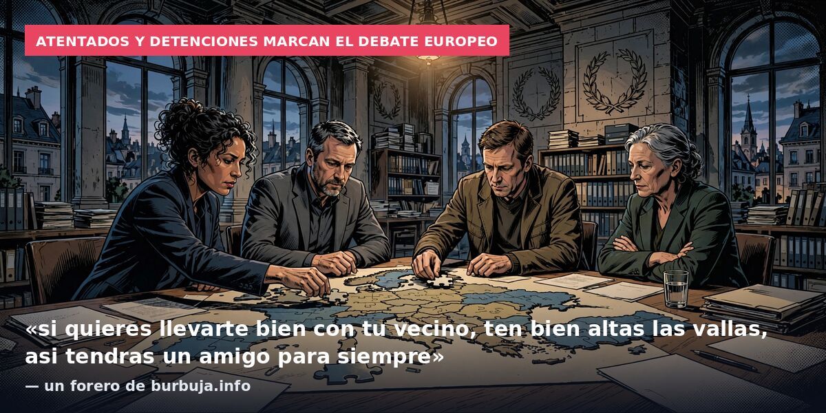 Atentados y detenciones marcan el debate europeo: «si quieres llevarte bien con tu vecino, ten bien altas las vallas, asi tendras un amigo para siempre» — un forero de burbuja.info