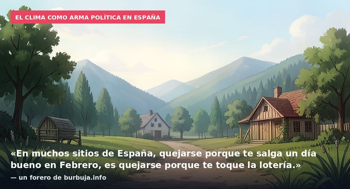 El clima como arma política en España: «En muchos sitios de España, quejarse porque te salga un día bueno en Febrero, es quejarse porque te toque la lotería.» — un forero de burbuja.info