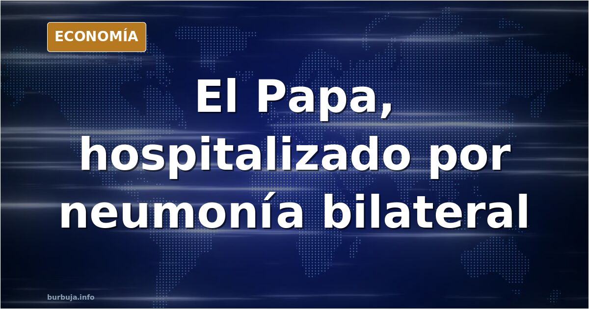 Ilustración editorial de un Papa hospitalizado con neumonía bilateral, con fondo de columnas vaticanas y símbolos de especula