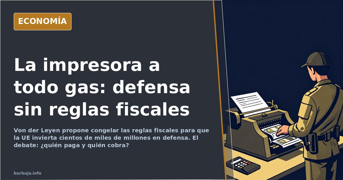 Von der Leyen propone congelar las reglas fiscales para defensa