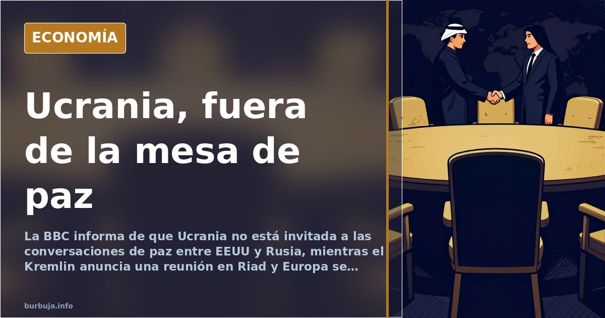 Ilustración editorial de una mesa de negociación vacía con dos sillas enfrentadas y una tercera apartada, simbolizando las co