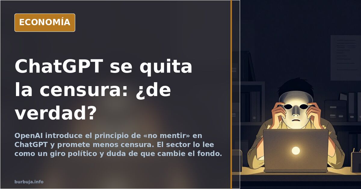 Ilustración editorial de una pantalla de ordenador mostrando un chat de inteligencia artificial con un candado abierto sobre 