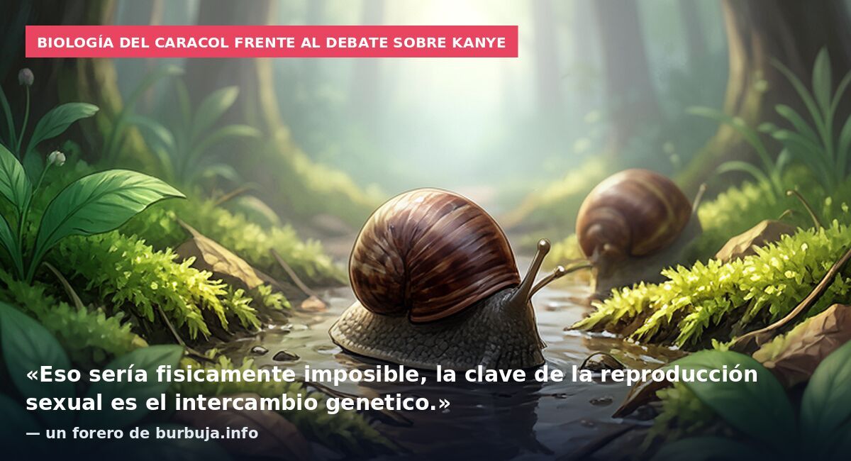 Biología del caracol frente al debate sobre Kanye: «Eso sería fisicamente imposible, la clave de la reproducción sexual es el intercambio genetico.» — un forero de burbuja.info