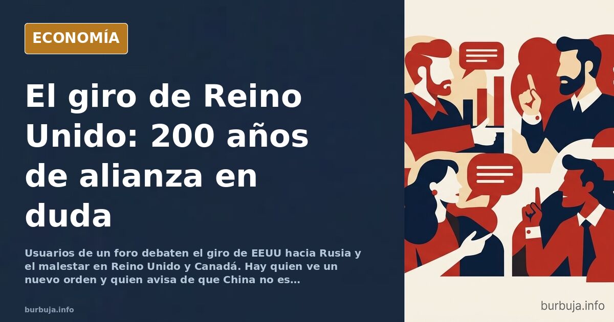 Bandera del Reino Unido y bandera de Estados Unidos separadas por una grieta, simbolizando el distanciamiento entre ambos paí