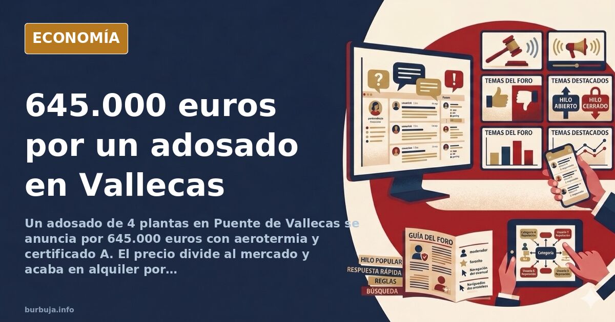 Fachada estrecha de un adosado de cuatro plantas en Puente de Vallecas con placa de seguridad y ventanas pequeñas