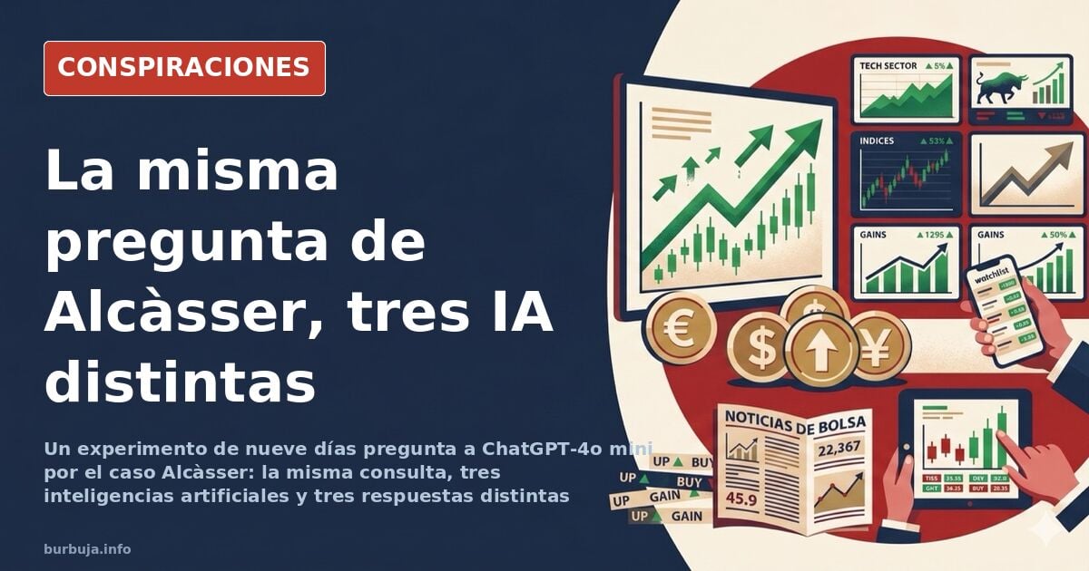 Pantalla de ordenador con la interfaz de ChatGPT-4o mini mostrando una respuesta sobre el caso Alcàsser