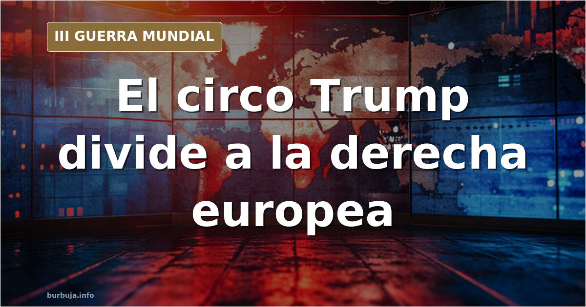 Silueta de un presidente estadounidense ante un mapa de Europa con focos de tensión en Ucrania y Alemania