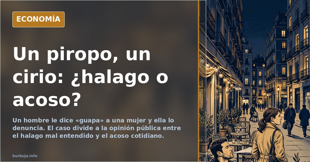 Ilustración editorial de una calle urbana con dos figuras distantes y un bocadillo de diálogo vacío entre ellas