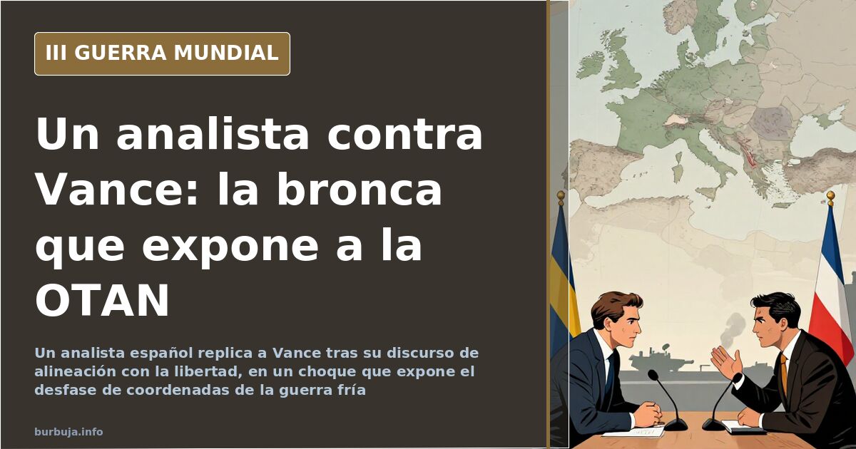 Un analista responde a Vance: «a mí chulerías las justas»