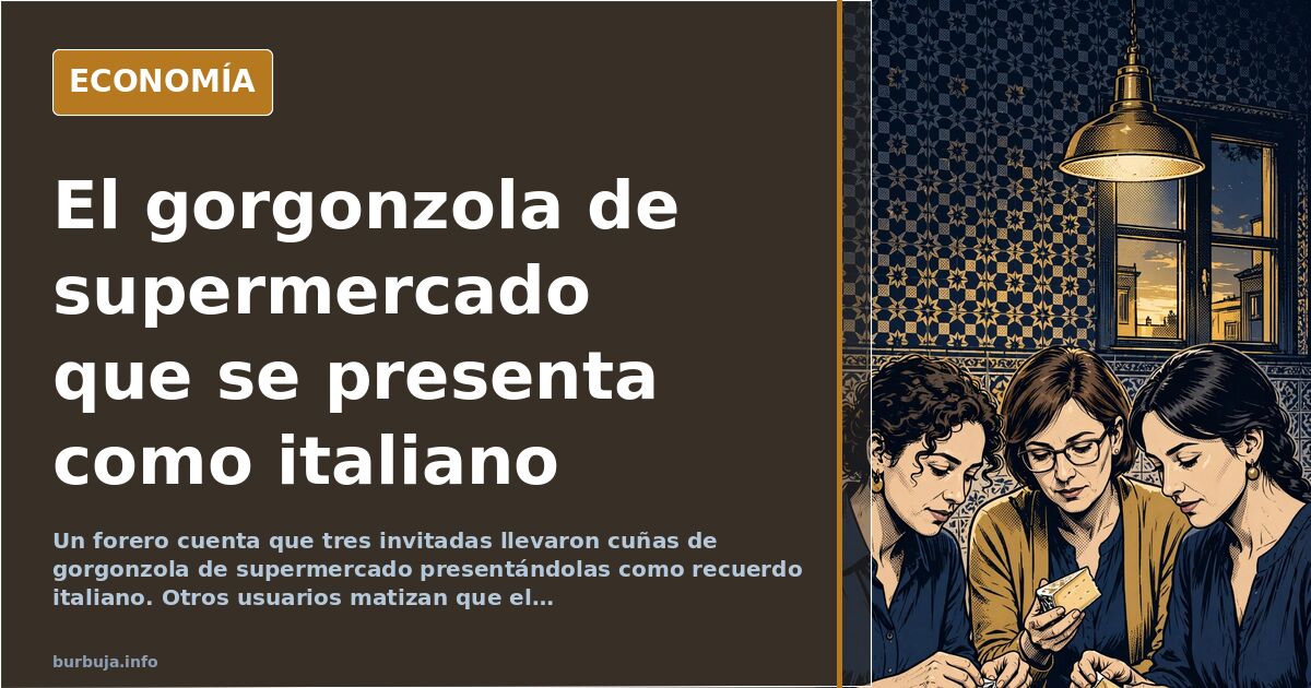 Un forero sospecha que tres invitadas fingieron traer gorgonzola de Italia