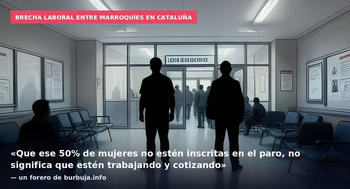 Brecha laboral entre marroquíes en Cataluña: «Que ese 50% de mujeres no estén inscritas en el paro, no significa que estén trabajando y cotizando» — un forero de burbuja.info