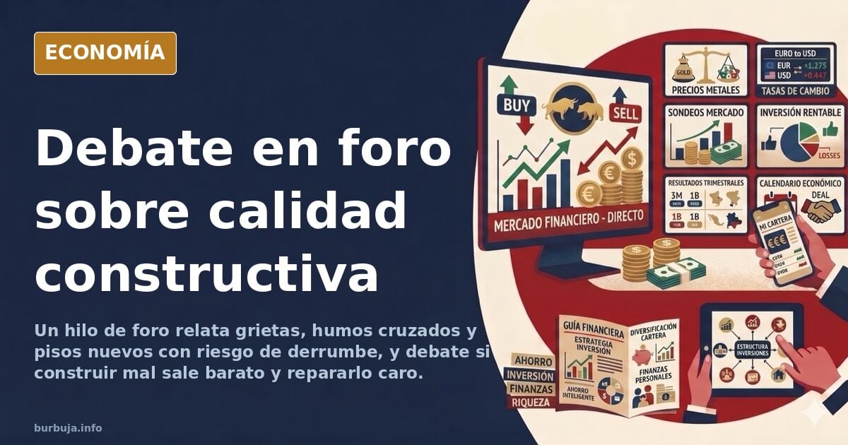 Debate en foro: grietas, ruina y seguros en la construcción