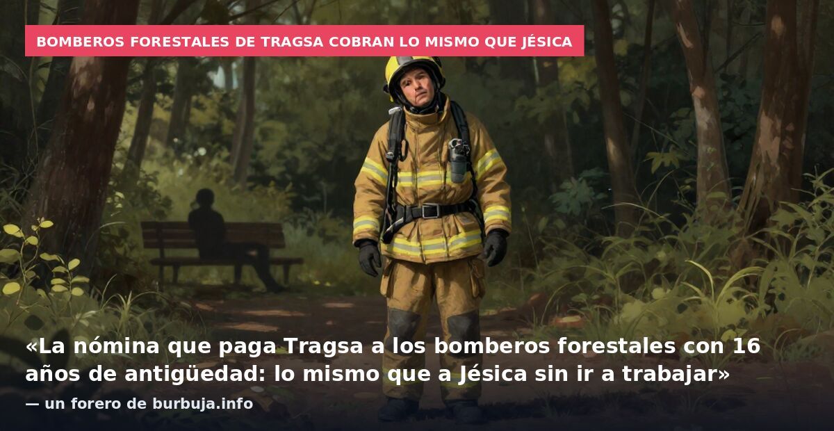 Bomberos forestales de Tragsa cobran lo mismo que Jésica: «La nómina que paga Tragsa a los bomberos forestales con 16 años de antigüedad: lo mismo que a Jésica sin ir a trabajar» — un forero de burbuja.info