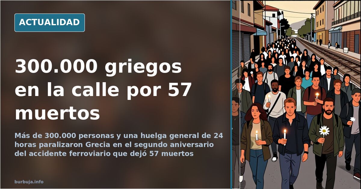 Grecia se echa a la calle por 57 muertos y una huelga general