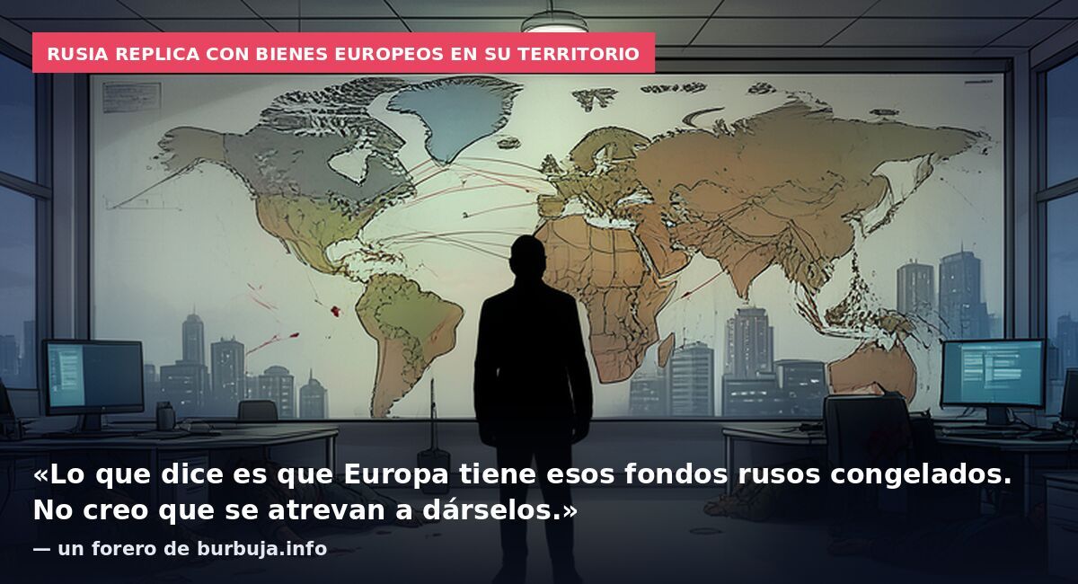Rusia replica con bienes europeos en su territorio: «Lo que dice es que Europa tiene esos fondos rusos congelados. No creo que se atrevan a dárselos.» — un forero de burbuja.info